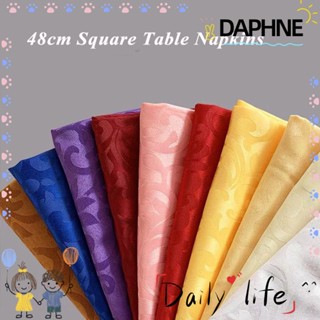 DAPHNE ผ้าเช็ดปาก ผ้าโพลีเอสเตอร์ ขนาด 48 ซม. เหมาะกับงานปาร์ตี้ สําหรับโรงแรม