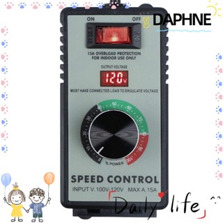 Daphne มอเตอร์ควบคุมความเร็ว AC 120V พลาสติก 15A ทนทาน สีดํา สําหรับช่างไฟฟ้า