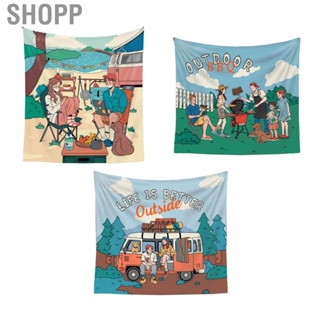 Shopp Camping Tapestry  Good Drape Feeling Polyester Ins Style Decorative Hanging Cloth for BBQ