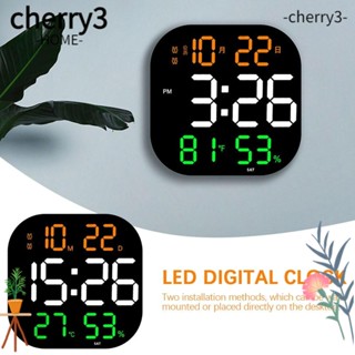 Cherry3 นาฬิกาปลุกดิจิทัล LED แสดงวันที่ อุณหภูมิ สัปดาห์