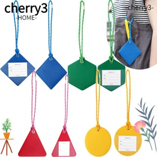 Cherry3 ใหม่ จี้ป้ายแท็ก หนัง PU ป้องกันการสูญหาย อุปกรณ์เสริม สําหรับตกแต่งกระเป๋าเดินทาง และกระเป๋าเป้สะพายหลัง