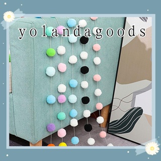 Yola จี้แบนเนอร์ลูกบอลแฮนด์เมดหลายสีสัน 2.5 เมตรสําหรับแขวนตกแต่ง Diy