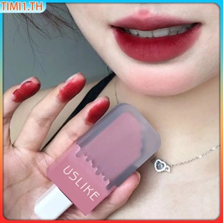 Uslike Ice Cream Lip Glaze Waterproof Matte Lipstick Super Smooth Ong Lasting Lipstick | เวลา1