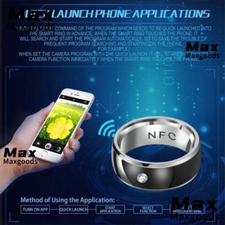 MAXG Nfc แหวนนิ้วมือ เทคโนโลยีใหม่ อุปกรณ์โทรศัพท์ Android อัจฉริยะ