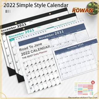 Row ปฏิทินติดผนังปฏิทินตั้งโต๊ะปฏิทิน 2022