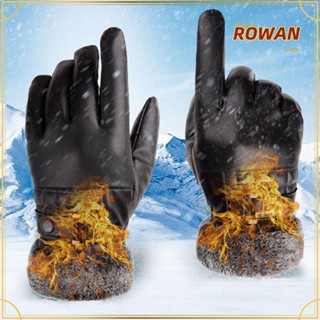 ROWANS ถุงมือ ผ้ากํามะหยี่ กันลม ขนเฟอร์เทียม หน้าจอสัมผัส สําหรับผู้ชาย