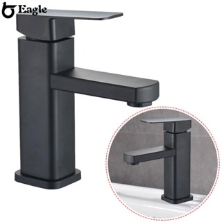 ⭐24H SHIPING⭐Steel Faucet 304 Stainless Steel Basin Faucet Plastic Handle Single Sink