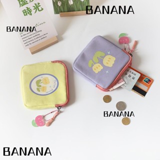 Banana1 กระเป๋าสตางค์ ทรงสี่เหลี่ยม เรียบง่าย อุปกรณ์เสริม สําหรับเดินทาง