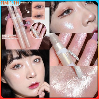 Gege Bear ปากกาเน้นข้อความแบบน้ำ กลิตเตอร์ ร่องน้ำตาบนใบหน้า Brightening Diamond Body Highlighter Stick Eyeliner Pen Eye Face Makeup Cosmetic | เวลา1