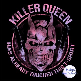 【HOT】JoJo s Bizarre Adventure Kira Yoshikage Killer Queen Peripheral เสื้อยืด KillerQueen ผ้าฝ้ายแขนสั้น100%cotton