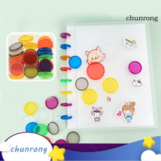 Chunrong บักเกิลรัดใบไม้ แบบใส กันแตก ใช้ซ้ําได้ หลายสี สําหรับนักเรียน 30 ชิ้น