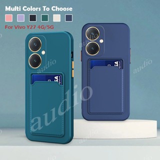 เคสซิลิโคนนิ่ม พร้อมกระเป๋าสตางค์ กันกระแทก สําหรับ vivo Y27 4G 5G 2023 VivoY27 vivo Y27 Y 27 27Y 4G 5G