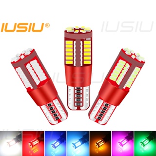 Iusiu หลอดไฟเลี้ยว LED T10 57SMD 3014 194 168 501 W5W WY5W 12V สําหรับติดป้ายทะเบียนรถจักรยานยนต์