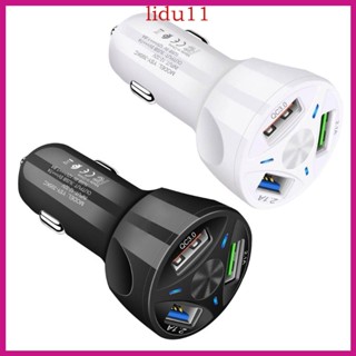 Lid ที่ชาร์จโทรศัพท์ 3 พอร์ต USB QC3 0 อุปกรณ์เสริมในรถยนต์ สําหรับอุปกรณ์มือถือ