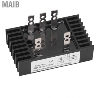 Maib High Power Rectifier 3 Phase Diode Efficiency 100A Regulator 1200V Stable Output with Heatsink for Systems