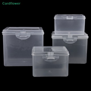 &lt;Cardflower&gt; กล่องเก็บเครื่องประดับ ทรงสี่เหลี่ยมผืนผ้า แบบโปร่งแสง พร้อมฝาปิด อเนกประสงค์