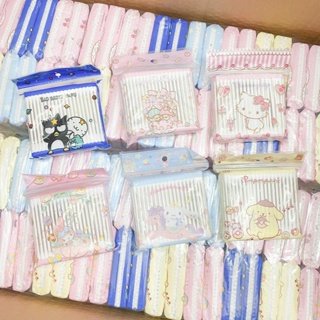 สำลีก้าน Cotton Buds 100ก้าน Sanrio *แบบถุง*(คละลาย) //GA-9355 -ด107