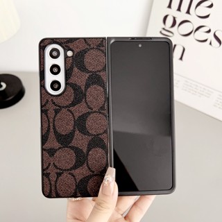 เคสโทรศัพท์มือถือหนัง PU พับได้ หรูหรา สไตล์คลาสสิกเรโทร สําหรับ Samsung Galaxy Z Fold 3 4 5 5G Z Fold5