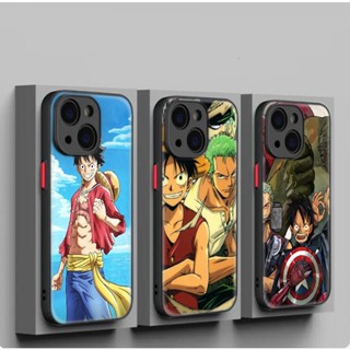 เคสโทรศัพท์มือถือแบบนิ่ม ลายการ์ตูนลูฟี่ วันพีซ SXC34 สําหรับ iPhone 12 13 Plus 14 Pro Max