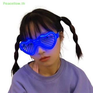 Peacellow แว่นตากันแดดนีออน LED เรืองแสงในที่มืด สําหรับเด็ก และผู้ใหญ่ ปาร์ตี้ 1 ชิ้น