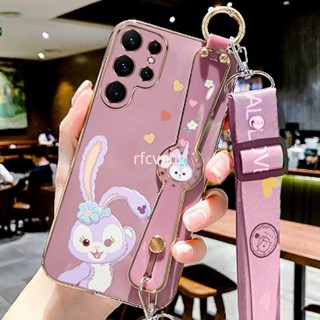 เคสโทรศัพท์มือถือ ลายกระต่าย StellaLou พร้อมสายคล้อง หรูหรา สําหรับ Samsung S23 S23Plus S23FE S23 Ultra S20 S20 Plus S20 Ultra S20FE