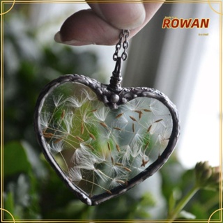 Rowans สร้อยคอโซ่ จี้รูปดอกแดนดิไลออน หัวใจ หัวใจ สร้างสรรค์ สําหรับผู้หญิง