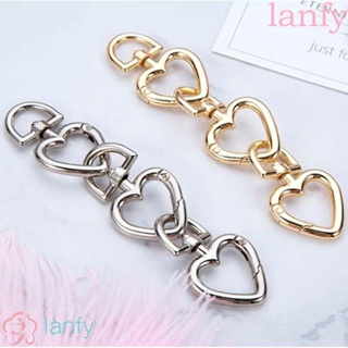 Lanfy 2 ชิ้น / ล็อต หัวใจ โลหะ กุ้งก้ามกราม หัวเข็มขัดสปริง โลหะผสมสังกะสี รูปหัวใจ หัวเข็มขัดสปริง เปิด หัวเข็มขัด รูปหัวใจ โลหะ พวงกุญแจ เชื่อมต่อ