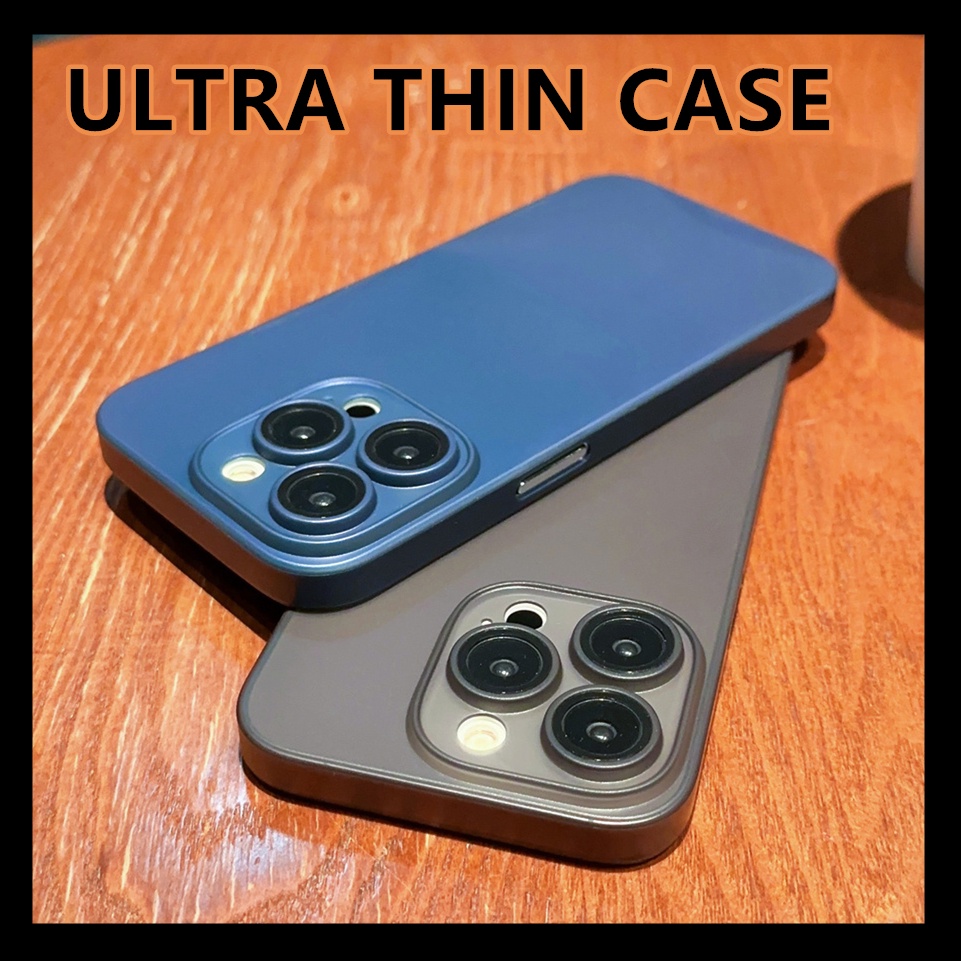 เคสโทรศัพท์มือถือ แบบบางพิเศษ เนื้อแมตต์ เต็มเลนส์ สําหรับ iPhone 15 Pro Max 12 13 14 Pro Max 12 Pro Max 14 Plus 13 Pro Max