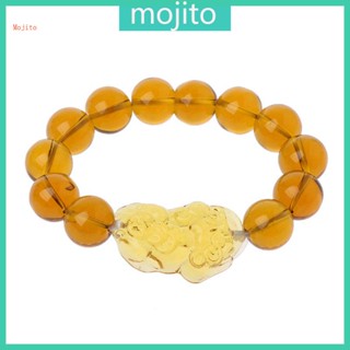 Mojito Pixiu สร้อยข้อมือลูกปัด แฮนด์เมด ฮวงจุ้ย ซิตริน อัญมณี หิน