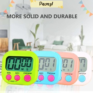 Pdony นาฬิกาจับเวลาดิจิทัล หน้าจอ LCD พลาสติก ตั้งเวลาได้ ขนาดใหญ่ สําหรับทําอาหารนักเรียน