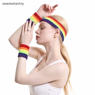 Onem สายรัดข้อมือสีกันฝน สายรัดข้อมือกีฬา สายรัดข้อมือ สายรัดข้อมือ ซัพพอร์ตข้อมือ รั้ง ป้องกัน แถบคาดศีรษะ ยืด แถบคาดผม แถบกันเหงื่อ n