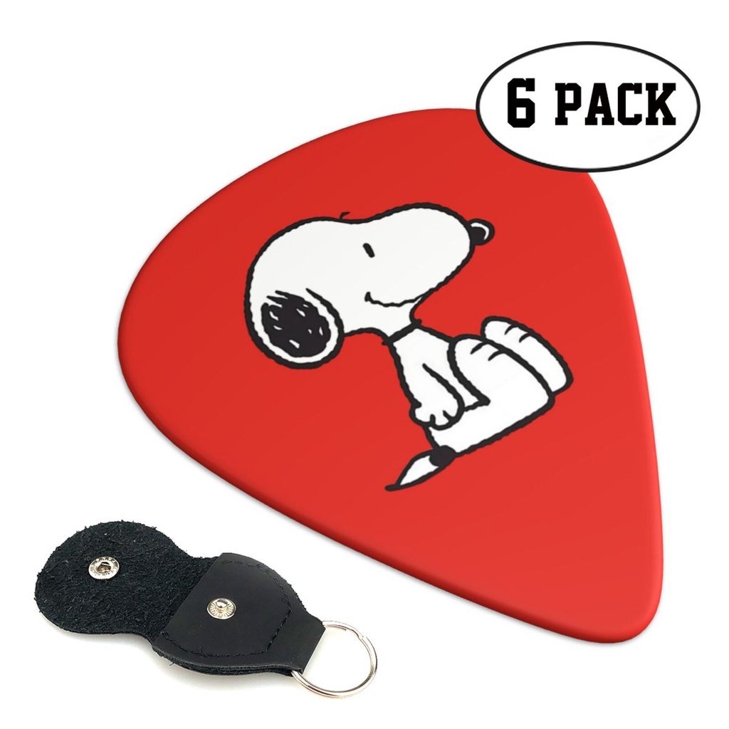 Snoopy ปิ๊กกีตาร์ 0.71 มม. 6 แพ็ค สําหรับกีตาร์ไฟฟ้า เบส และอะคูสติก
