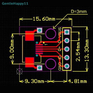 Gentlehappy ตัวเชื่อมต่ออินเตอร์เฟซ Micro Mini USB A ตัวผู้ USB 2.0 3.0 A ตัวเมีย USB B 10 ชิ้น