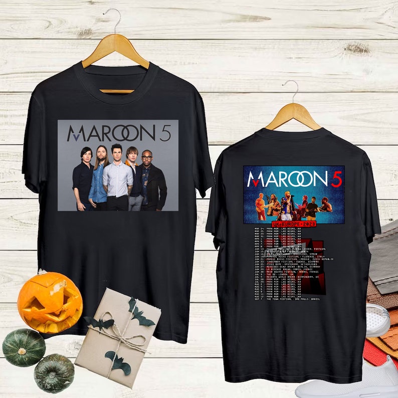 เสื้อเชิ้ต พิมพ์ลายกราฟฟิค Maroon 5 The Residency World Tour 2023 Maroon 5 Maroon 5 Maroon 5 Band Ma