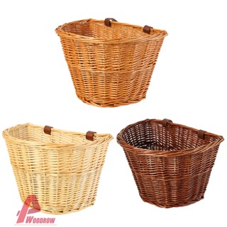 ตะกร้าเก็บเครื่องมือจักรยาน แฮนด์เมด พร้อมสายหนัง 2 ชิ้น [Woodrow.th]