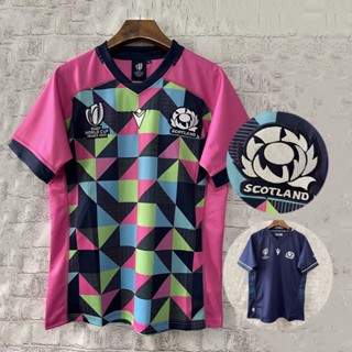 2023-24 เสื้อกีฬารักบี้ ลายทีมฟุตบอลโลก Scotland Training Rugby Shorts Size S-5XL