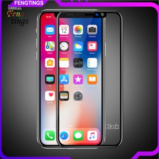 [Ft] ฟิล์มกระจกนิรภัยกันรอยหน้าจอ 5D สําหรับ Apple iPhone X (10)