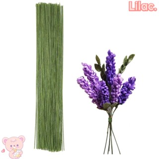 Lilac ลวดสเต็มดอกไม้ สีเขียวอ่อน 16 นิ้ว 18 เกจ 100 ชิ้น DIY