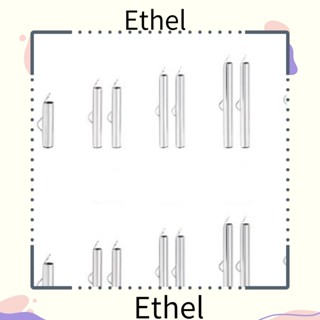 Ethel1 ตัวล็อกท่อสไลด์ สเตนเลส แพลตตินัม 5 ขนาด 6 10 13 16 20 มม. 100 ชิ้น