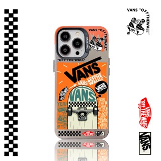 เคสโทรศัพท์มือถือ ลายการ์ตูนกราฟฟิติ Vans สีเงิน สําหรับ iPhone 14 13 12 Pro Max