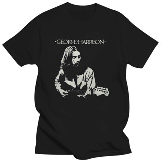 เสื้อยืด พิมพ์ลาย George Harrison Live Portrait สีดํา แฟชั่นฤดูใบไม้ผลิ และฤดูร้อน สําหรับผู้ชาย