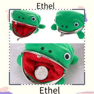 Ethel1 กระเป๋าใส่เหรียญ ผ้าสักหลาด ลายการ์ตูนกบ ขนาดเล็ก 2 ชิ้น