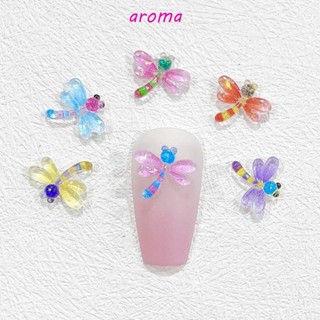 Aroma เครื่องประดับเรซิ่น ลายการ์ตูนสัตว์ 3D หลากสี สําหรับตกแต่งเล็บ