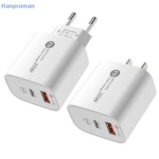 Hanproman&gt; อะแดปเตอร์ชาร์จโทรศัพท์มือถือ PD 20W USB 3.0 Tyep-C สําหรับโทรศัพท์มือถือ