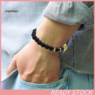 Cx สร้อยข้อมือลูกปัด ทรงเรขาคณิต นกฮูก ปรับได้ เชือกยืดหยุ่น บรรเทาความเครียด ของขวัญธรรมชาติ ภูเขาไฟ หินพลังงาน กําไลข้อมือ ผู้หญิง ผู้ชาย เครื่องประดับสวมใส่ทุกวัน