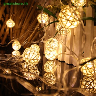 Greatshore สายไฟหวาย Led 20 ดวง 2.5 เมตร สําหรับตกแต่งต้นคริสต์มาส