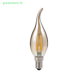 Greatshore หลอดไฟระย้า LED C35 สไตล์วินเทจ สีน้ําตาล สําหรับตกแต่งบ้าน วันฮาโลวีน