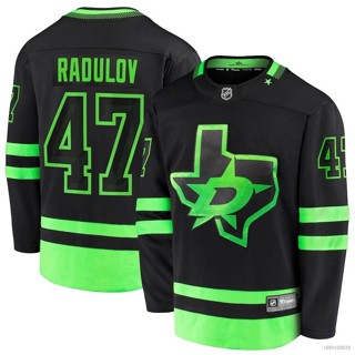 เสื้อกีฬาแขนยาว ลาย HQ7 2020-2021 NHL Dallas Stars Jersey Radulov พลัสไซซ์ QH7