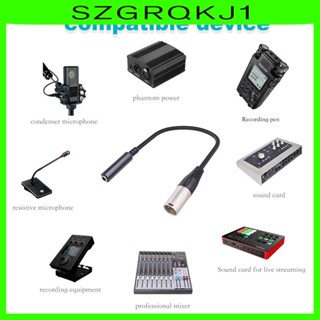 [szgrqkj1] สายเคเบิลอะแดปเตอร์ 6.35 มม. ตัวเมีย เป็น XLR ตัวผู้ 3 Pin สําหรับกีตาร์ เปียโน