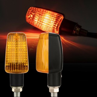 ไฟเลี้ยว LED สีเหลืองอําพัน สําหรับรถจักรยานยนต์ 2 ชิ้น